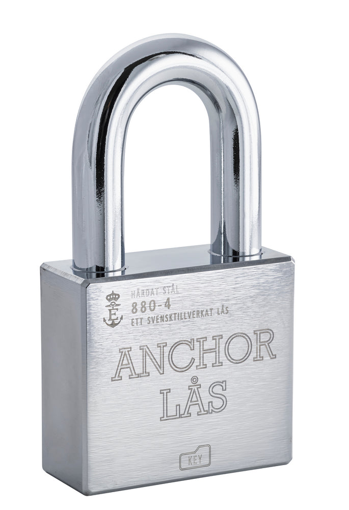 Hänglås Anchor 880-4 B50 Klass 4 inkl. 2st nycklar med löstagbar – Hög säkerhet och kvalitet