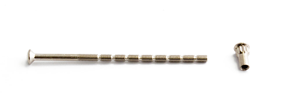 Skruv med hylsmutter Habo 9 M4 nickel SB-pack