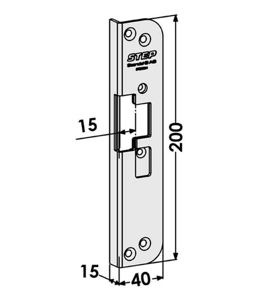 Monteringsstolpe ST3526H till STEP 30 vinkel (1887-2) – Hög säkerhet och kvalitet
