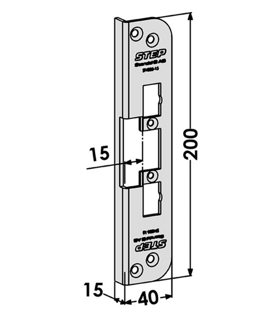 Monteringsstolpe ST4005-15 till STEP 40 vinkel (1487-2) – Hög säkerhet och kvalitet