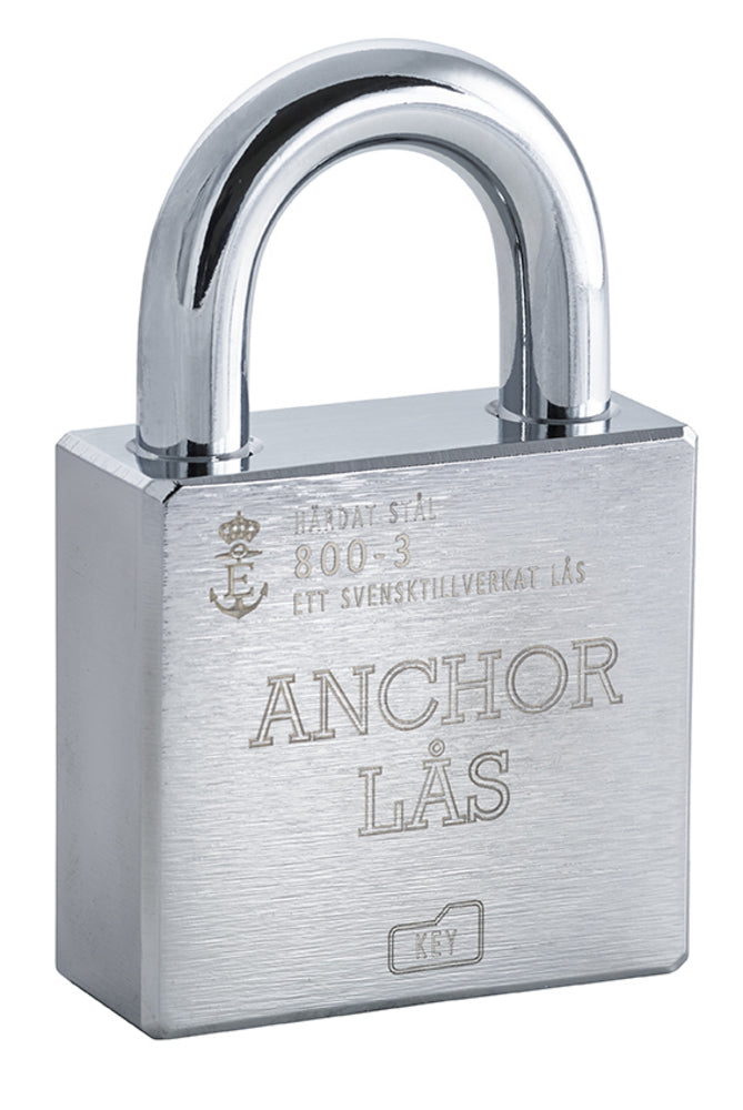 Hänglås Anchor 800-3 B27 Klass 3   inkl. 2st nycklar med löstagbar – Hög säkerhet och kvalitet