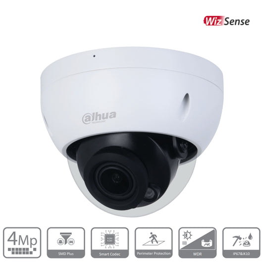 4MP Dome kamera 2.7 ~ 13.5 mm lins WizSense – Hög säkerhet och kvalitet