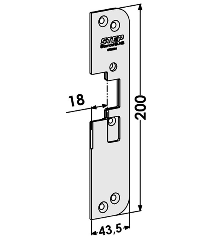 Monteringsstolpe ST3536H till STEP 30 vinkel (1887-3) – Hög säkerhet och kvalitet
