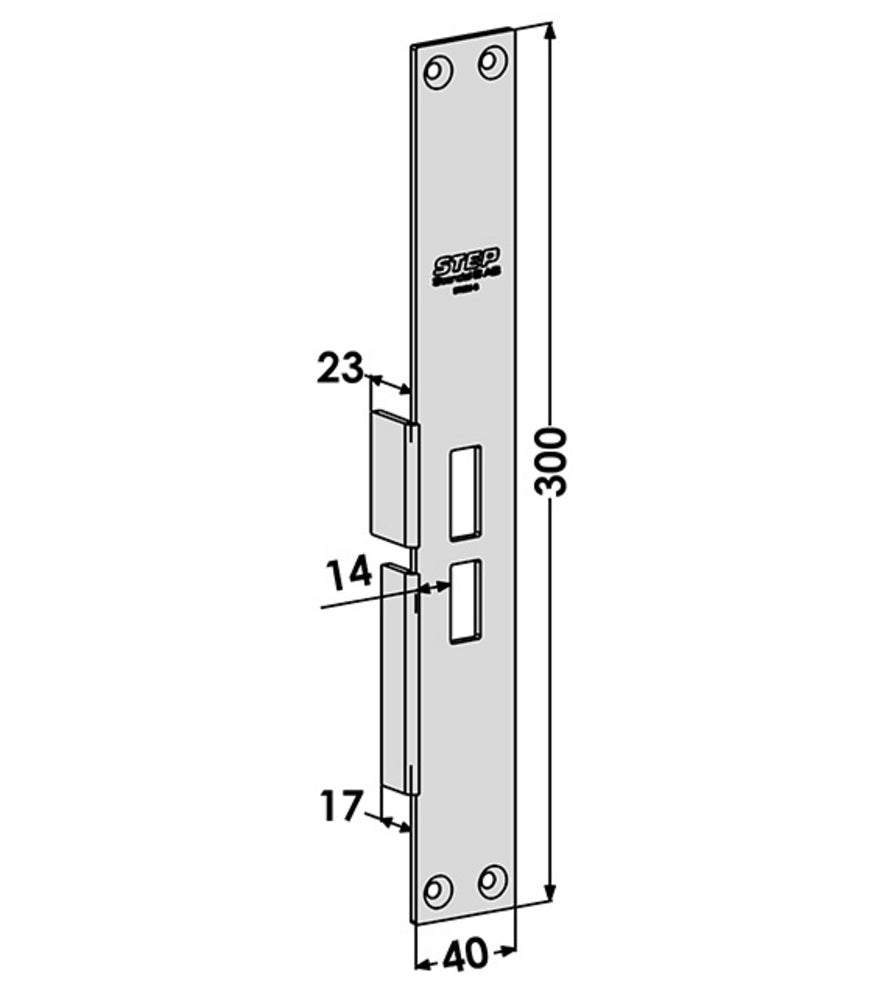 Mekaniskt slutbleck ST805-B till   STEP 18 Höger – Hög säkerhet och kvalitet