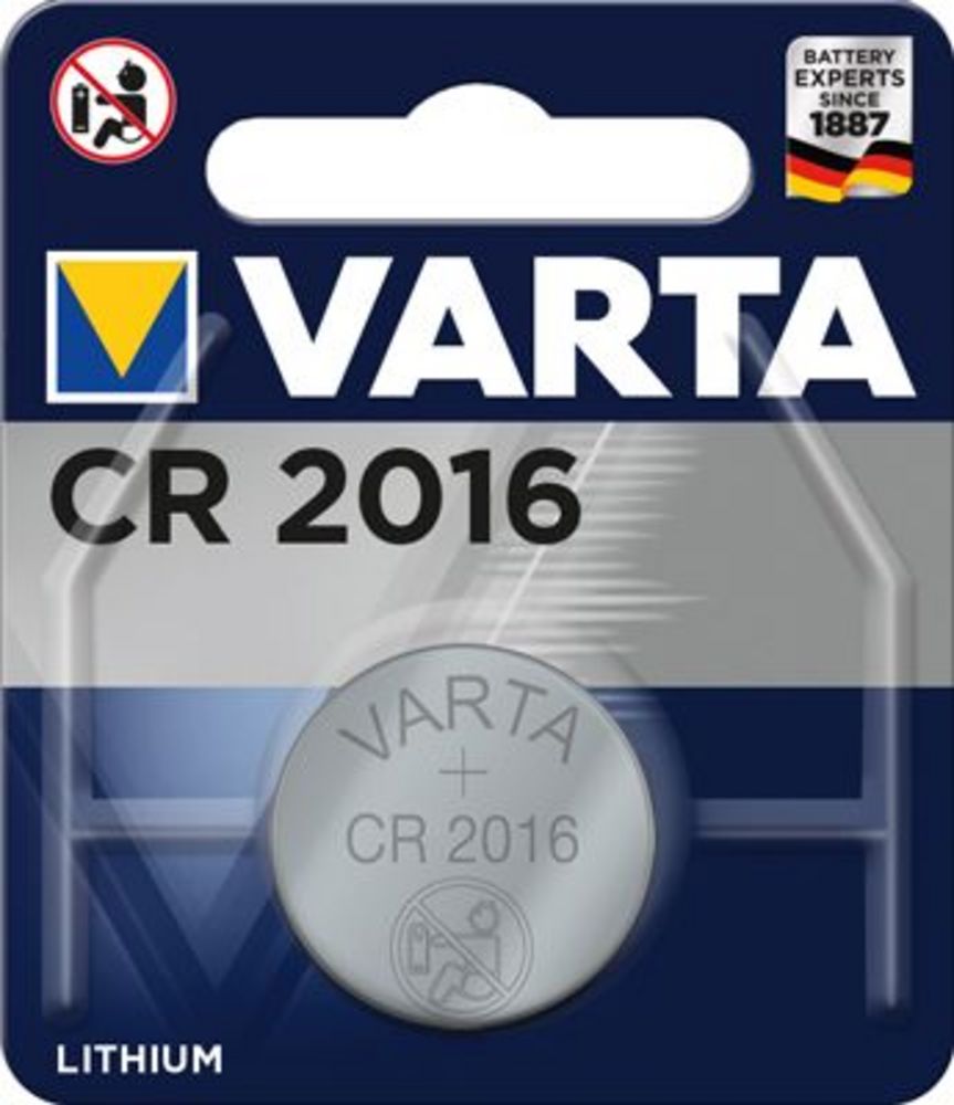Batteri Varta CR2016 1-pack Lithium – Hög säkerhet och kvalitet